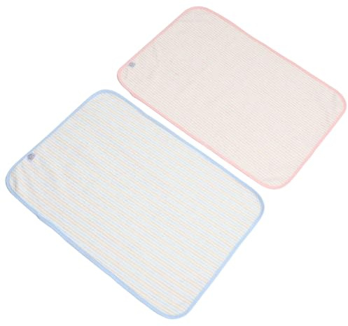 BESTonZON Tapis D'urine Bébé 2 Pcs en Coton Lavable et Étanche pour Matelas de Change