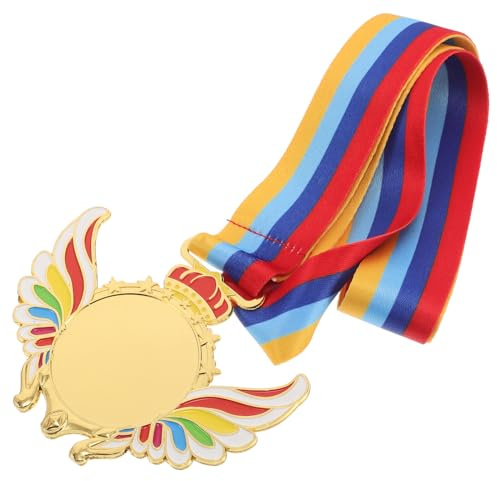 JOINPAYA Plastik Medaillen für Sportveranstaltungen mit Halsband Goldfarbene Auszeichnung für Schüler für Fußballturniere Schul sporttage und Kindergeburtstag Kunststoff Medaille als