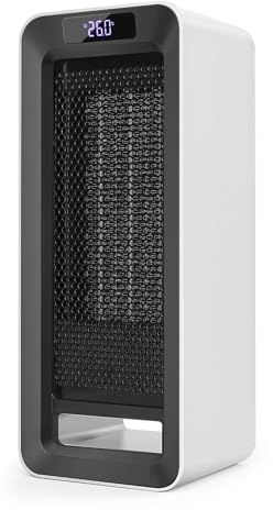 Heizlüfter Klein Energiesparend -1500W Elektrische Heizung mit, PTC Keramik, 3-Gang heizgeräte, Heater Überhitzungs Und Kippschutz, Elektroheizung