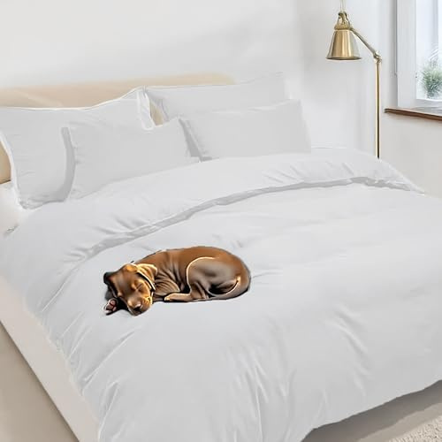 Home Tresor - Set Copripiumino Matrimoniale 100% Cotone - Parure Copri Piumino 250x200 e 2 Federe 52x82 cm - Sacco Piumone Letto Due Piazze Certificato Oeko-Tex Fresco Traspirante Tinta Unita, Bianco