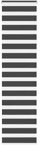 Rollos für Fenster Fenster Rollos, Zebrarollo Schwarz 55x200 cm Stoffbreite 50,9 cm Polyester für Fenster und Türen