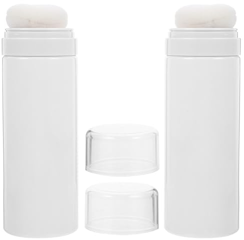 Tragbare Babypuderdose mit Weicher Puderquaste, 2 Stück | Leicht, Weiß, aus Pp Pe Baumwolle, für Babypuder und Babyhaut, für Zuhause und Unterwegs Zufällige Farbe