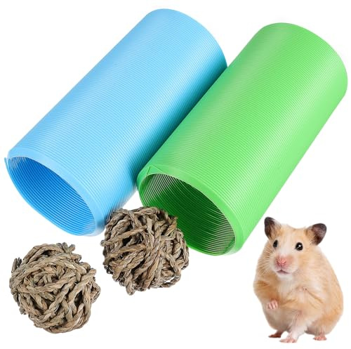 KHBUAB Tunnel Noia Flessibile per Piccoli Plastica Criceti in Allevia Accessorio che Offre Divertimento e Nascondiglio Animali per Gabbie