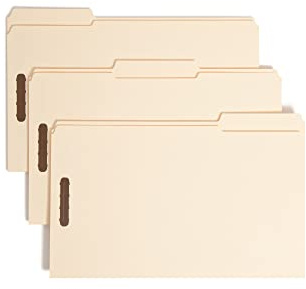 Smead Fastener File Folder, 2 Fasteners, Reinforced 1/3- Cut Tab, Legal Size, Manila, 50 Per Box