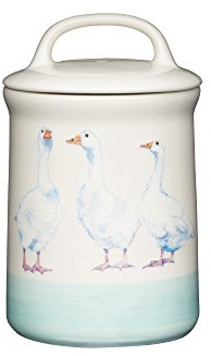 APPLE FARM KitchenCraft Zuckerdose Keramik, Zuckerbehälter mit luftdichtem Deckel, Dosen Aufbewahrung für Zucker, Vorratsdosen Zuckerstreuer, Keramik, Weiß, Ø 10,5 cm (17,5 cm hoch), 700 ml