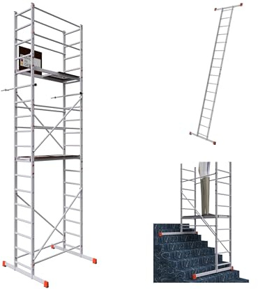 ALTEC AluCombine 3.0-600 | 6m | Alu Standgerüst mit Traverse und Wandanker | Baugerüst Arbeitsbühne Montagegerüst Anlegeleiter Treppengerüst