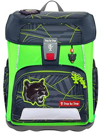 Step by Step Neon Pull-Over für Cloud Schulranzen, grün, Reflektorüberzug mit Leuchteffekt für mehr Sichtbarkeit, einfache Anbringung