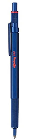 rOtring 600 Kugelschreiber | mittlere Spitze | Schwarze Tinte | Blauer Schaft | nachfüllbar