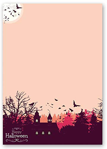 Briefpapier Jahreszeiten - Herbst HAPPY HALLOWEEN - DIN A4 Format 50 Blatt