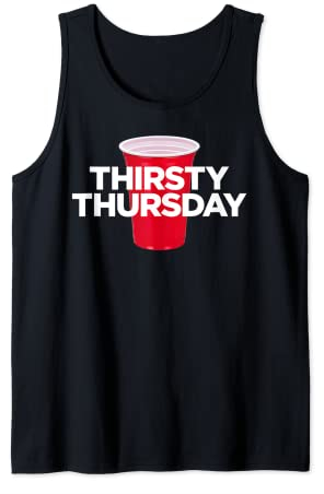 Thirsty Thursday – Gobelet en plastique rouge pour homme et femme Débardeur