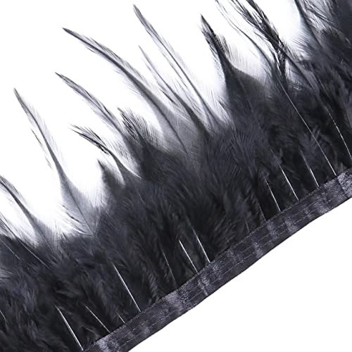 LINPM 30 Farben Hahnenfedern Trimmen 10-15 cm Huhn Band Dekor für Party Kleid Stoff Nähen Schmuck Zubehör Handwerk Federn 1 Meter