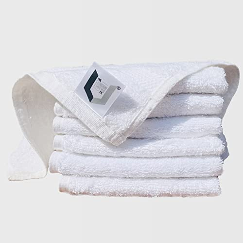 London Linens Co. Toallas faciales de franela blanca de lujo paños de lavado ≥500 g m² altamente absorbentes y suaves al tacto ideales para gimnasio spa y cocina de 30 x 30 cm (paquete 7 60% bambú)
