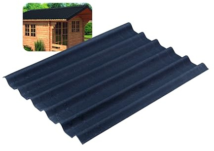 Onduline–EASYFIX COMPACT Dachplatten Bitumenwellplatten Schwarz-Trapez-Dachsystem einfach zu Verlegen-Dachmaterial wetterfest&langlebig–im Außenbereich–1000x820mm (schwarz, 0,62 m²)