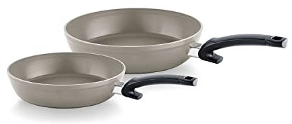 Fissler Ceratal Comfort, Set di 2 Padelle in Alluminio, Rivestite in Ceramica 24 E 28 cm, Padelle Rivestite in Ceramica Antiaderente, Compatibili Induzione