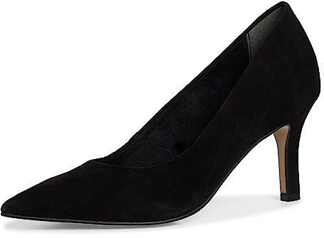 Tamaris Damen Pumps Leder Stilettoabsatz; Black/schwarz; 39 EU