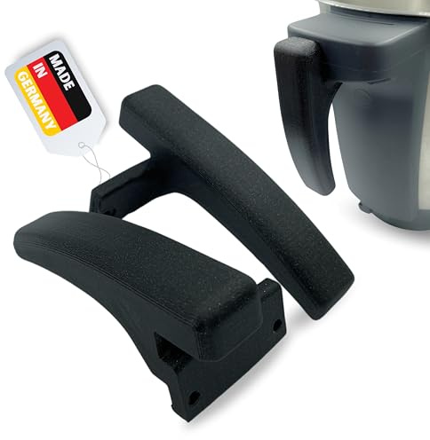 LADSPRINT® Fest montierbare Griffe passend für Monsieur Cuisine Connect/Compact – Set aus 2 Griffen | Hochwertiges PETG | Stabil & Robust | Schönes Design | Inkl. 4 Schrauben | Made in Germany