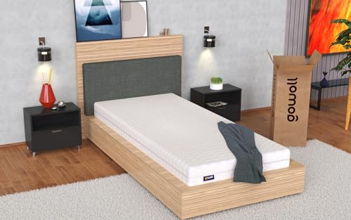 gowoll Kaltschaummatratze 7-Zonen Allergenfrei und Atmungsaktiv Matratze mit Aloevera veredelter Stoff für Kinder und Erwachsene Höhe 16 cm, H3 (Duo Comfort, 90 x 200 cm)