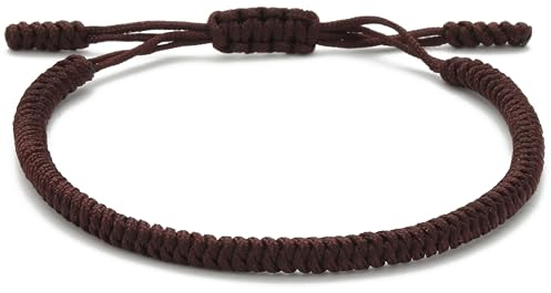 LUCKY BUDDHIST - Glücksarmband + Anhänger/Halskette! Für Teen Männer Frauen - Geflochtene Freundschaftsarmbänder - Mit Liebe handgefertigt - Tibet Stil - Einstellbares Handgelenk Armband