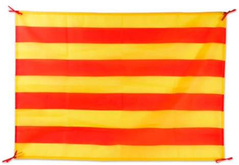 BDM Bandera de Cataluña, Bandera Catalana, Catalunya Grande, senyera Interior y Exterior, Medidas 100 x 70 cm.