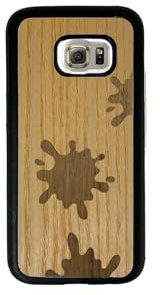EnoWood Custodia protettiva per smartphone Samsung Galaxy S legno massello lavorata artigianalmente - Tache - Galaxy S Enowood8 - Cenere