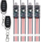 dstfuy 12v funkschalter,4 Wege kabelloser Lichtschalter DC 5V/12V/24V/5A Mini Relais 1 Kanal Wireless Lichtschalter Fernbedienung 164FT Langstrecken,f¨¹r Deckenleuchten,LED Streifen.