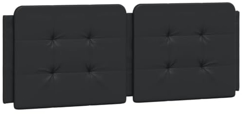 vidaXL Kopfteil-Kissen Zadar Schwarz 140 cm Kunstleder