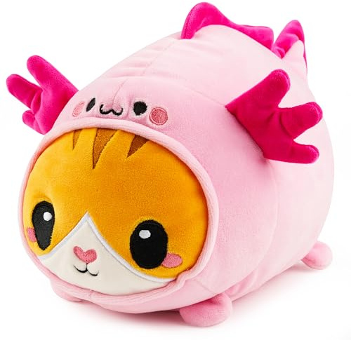 JOYIN Kuscheltie Axolotl 26 x 17 x 17cm Plüschkissen Plüschtier Ausgestopftes Tier Spielzeug Kuschelkissen Geschenk Plüschkissen über für Kinder Jungen Mädchen 3 Jahren