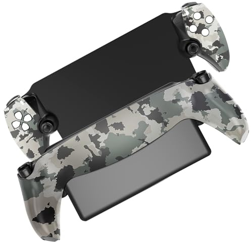 Hzxkqmil Guscio di Ricambio per Playstation Portal Remote Player | Placche di Copertura Personalizzate Copertura Impugnature Anteriori Custodia Posteriore con Strumenti per PS Portal,Camuffare