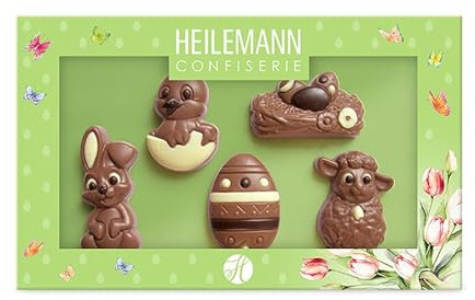 Heilemann Ostern Geschenkpackung Osterfiguren aus Vollmilch Schokolade, 100 g