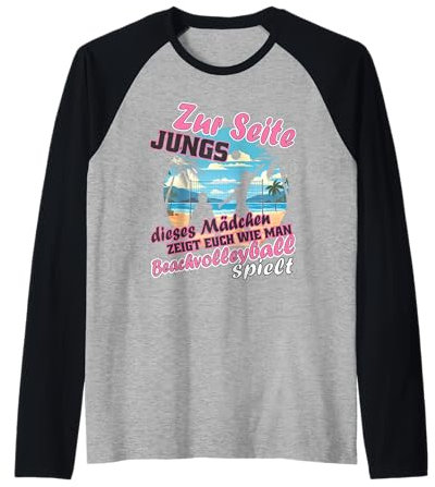 Beachvolleyball Mädchen Beachvolleyballerin Raglan