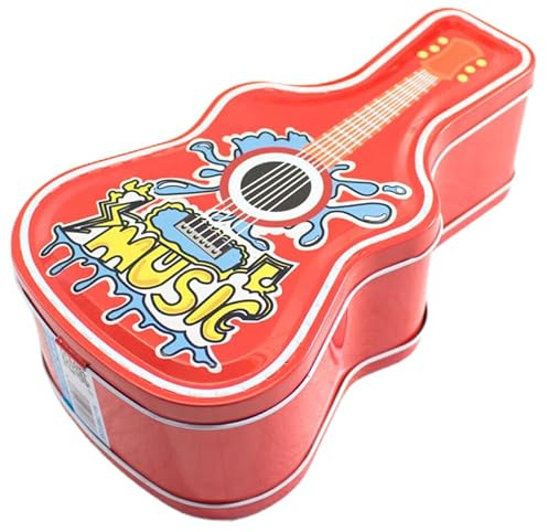 Alasum 2 Huchas con Forma de Guitarra de Metal para Monedas y Ahorro | Pack de 2 Huchas De Hojalata Con Forma De Guitarra, 23 X 7,8 X 12 Cm, Para Guardar Monedas Y Decorar HabitacióN O Escritorio