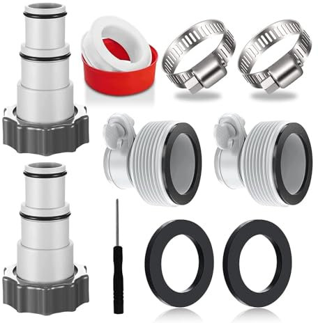 Rebellious Ersatz Schlauchadapter Mit Gewinde Zum Klemmen Für Pool Set 1 5- Bis 1 25-Zoll Schlauch Schlauchanschlusszubehör Mit Gewinde