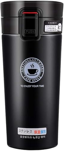 Nekne | Termo Para Café O Té | Mantiene Las Bebidas Calientes o Frías Durante 6 Horas | Acero Inoxidable 304 | Con Tapa Hermética | Antiderrame Sin BPA | Funda De Neopreno Elegante | Acero Inoxidable