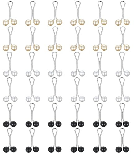 36 Stück Hijab Pins Scarf Safety Nadeln Perlen Sicherheitsnadeln Damen Hijab-Schal Clips Kopftuch Perlennadeln Schalclip Schalnadel Für Schmuckzubehör Muslimische Kleider Dekorations