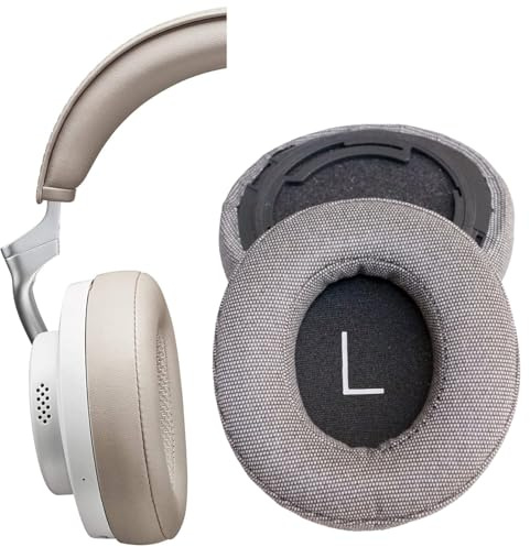V-MOTA Öronkuddar kompatibla med Shure AONIC 50 trådlösa brusreducerande hörlurar, ersättningsöronkuddar reparationsdelar (flanellgrå)