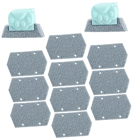 CALLARON 14pezzi Utensili Per Pulizia Di Finestre e Cucina Spugnette Abrasive Per Fessure e Scanalature Realizzati in Materiale Sicuro Molto Compatte e Resistenti