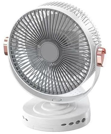 Genérico Ventilador de Clip | Ventilador De Mesa | 20 cm USB Silencioso Velocidad Ajustable Luz Nocturna para Dormitorio Viajes Cocina Coche Taller Tienda Camping