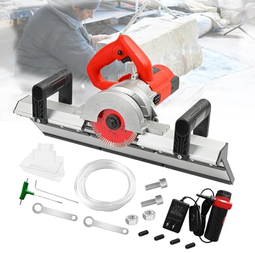 YUZINO 1200W Fliesenschneider Elektrisch, 43° Fliesen Reparaturset Fliesenschneider Nassschneider Mit 116mm Klinge, Fliesenschneideset Drehzahl 13000 U/Min