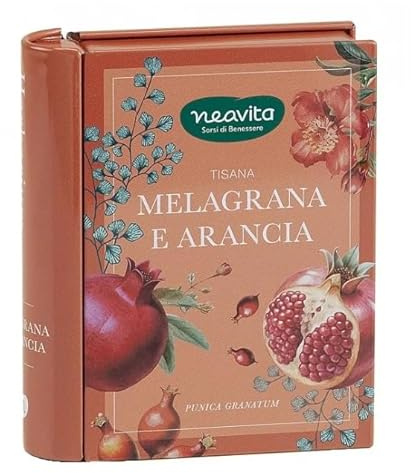 Neavita Cofanetto a Libro con Tisana Melagrana Arancia 5 Filtri