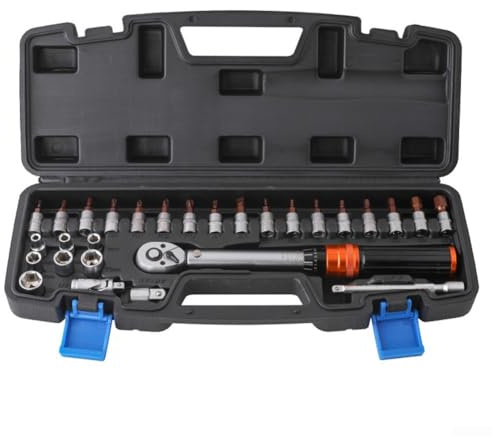 Yuanpgky Set di chiavi dinamometriche con cricchetto a 72 denti, attacco da 1/4, 2-24 Nm, per bici e moto, compatibile con/per T15/T20/T25 PH H SL