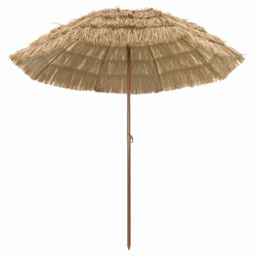 Générique Parasol de Plage Marron Ø 206 x 209.5 cm Acier,Maison & Jardin,Pelouses & Jardins,Vie en extérieur,Parasols & voiles d'ombrage,Marron,3.5 KG,42006677