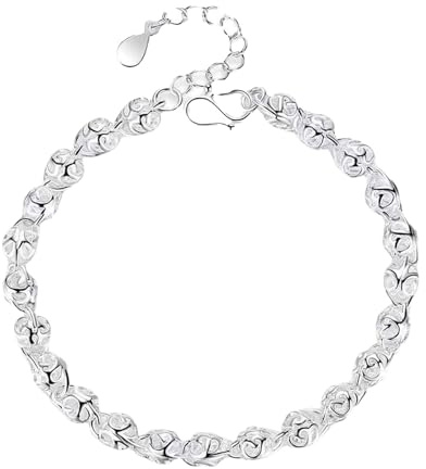 Generiskt armband silikon | silverpläterade strandarmband för kvinnor | Smycken i koreansk stil | elegant charmarmband Chunks läderarmband, En Storlek, Metall, Ingen ädelsten