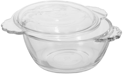 FELTECHELECTR Cuiseur à Œufs Vapeur en Verre Résistant 275Ml Couvercle, Cuisson Vapeur Maison, Desserts et Pudding, Utilisation Micro-Ondes