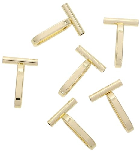Zerodeko 6pcs Metal Brooch Converters Pin Pendant Adapters Jewelry Findings for DIY Necklace Making Light Gold Mini Brooch Accessory for Crafting and Handmade Jewelry