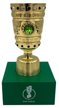 Am Ball Com DFB-Pokal Replik 100 mm auf Acrylsockel Metall Zamak Sammlerstück Detailgetreu Offizielle DFB Geschenkbox Miniatur