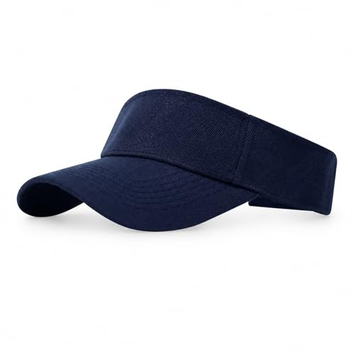 GEEKPC Open-Top Sports Visor with Wide Curved Brim for Full UV Protection & Sun Shade - Adjustable Quick-Dry Breathable Hat for Running, Tennis, Golf, Hiking, Fishing & Outdoor Adventures