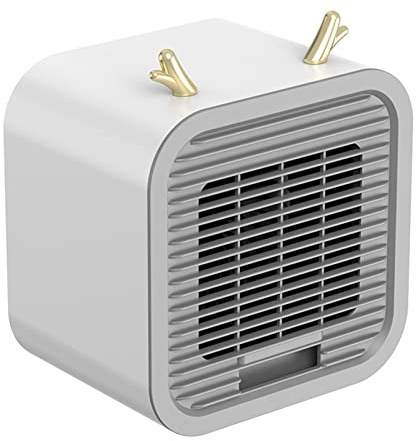 MasYosh Mini Raffreddatore D'Aria, Condizionatore da Tavolo Portatile Alimentato Tramite USB con 3 Pale del Ventilatore, Batteria Integrata e Funzionamento Silenzioso per Ufficio, (Grigio)