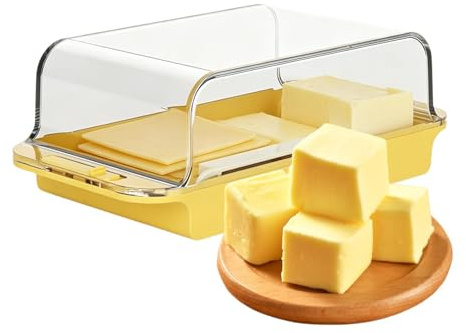 Smörbehållare Med Lock,Lufttät Lantlig Förvaringsbehållare Dispenser,Elegant Hållare För Smörstavar - för Cream Cheese östkuststil bänkskiva kylskåpshylla kyl studentrum