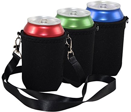 BeerHolder Eff Em Concept 3er Set Dosenhalter für den Hals, Dosenhalterung inkl. Halstrageband, Glashalter, Flaschenhalter (Lanyard)