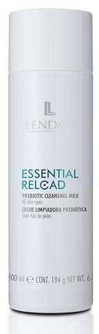 LENDAN Präbiotische Gesichtsreinigungsmilch, Essential Reload, 200 ml, für alle Hauttypen, entfernt Make-up und Verunreinigungen, Leuchtkraft und Feuchtigkeit, leichte Textur